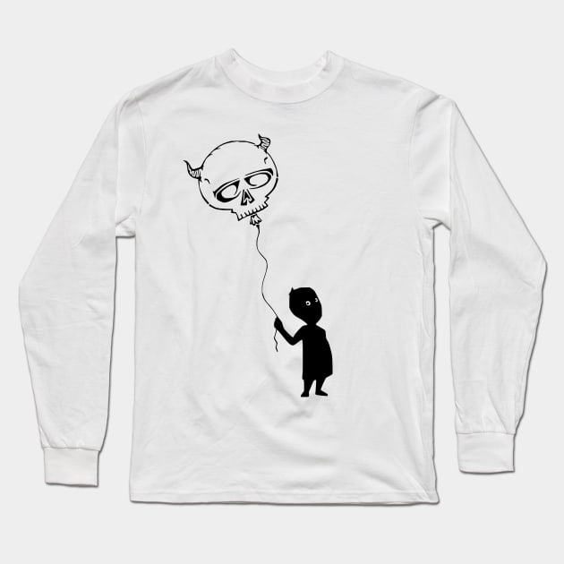 Skulloon Boy Long Sleeve T-Shirt by ShunRaArts